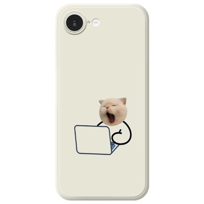 Suojakuori iPhone 17E / 16E Suora reuna työskentelee Cat