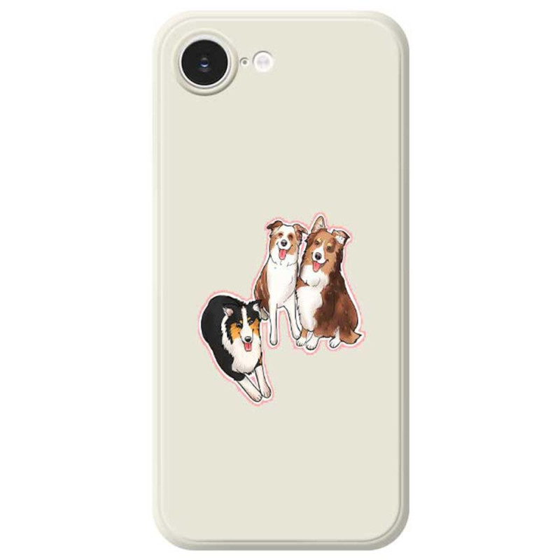 Suojakuori iPhone 17E / 16E Suora reuna Kolme koiraa