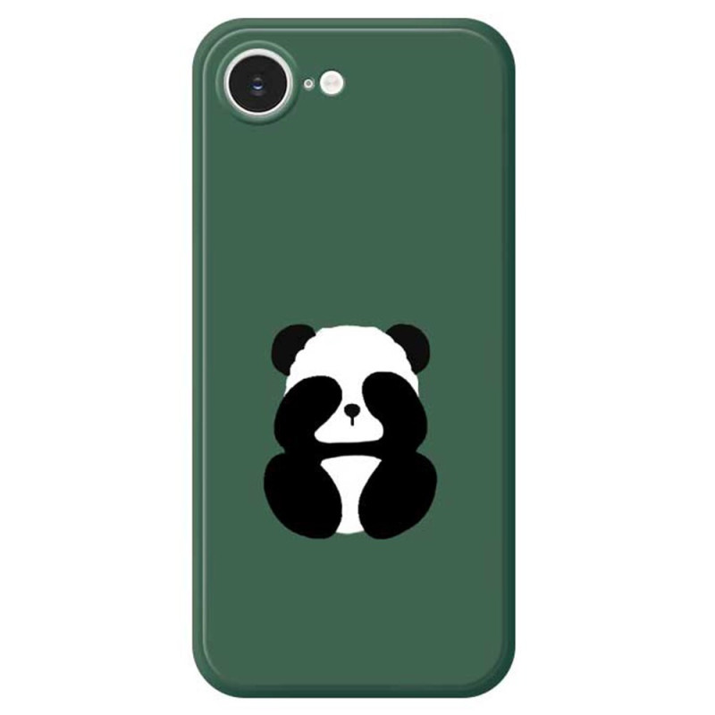 Suojakuori iPhone 17E / 16E suora reuna sidotut silmät Panda