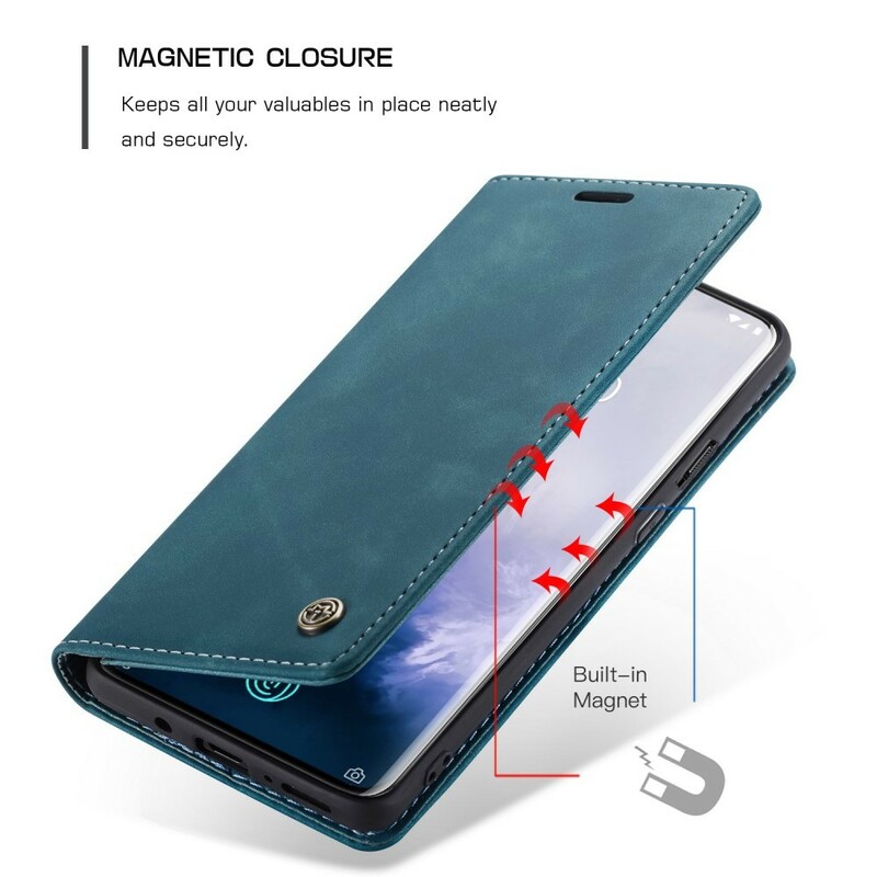 Flip Cover OnePLus 7 Pro CASEME keinonahkainen kansi