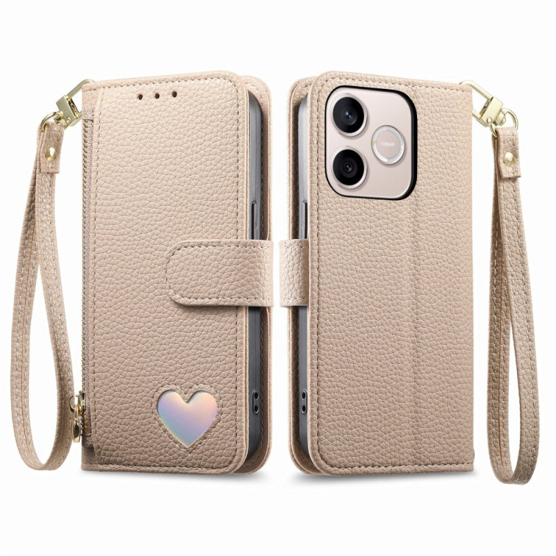 Honor 600 Lite lompakko Heart Design Suojakuori