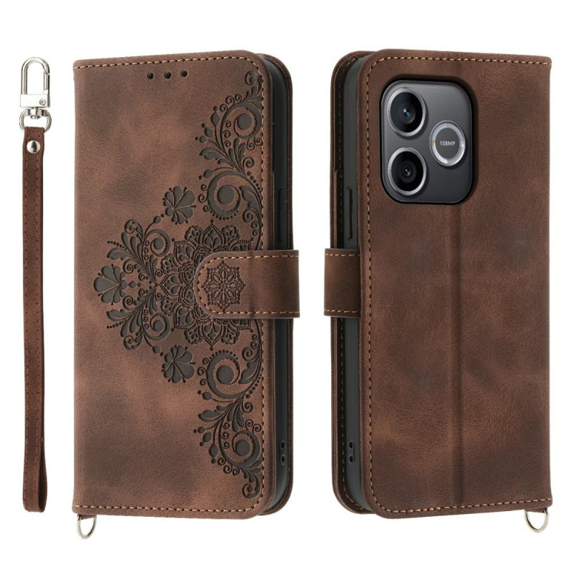 Honor 600 Lite kansi Mokkanahka Effect kukkakuvioitu Lace (kukkapitsi)