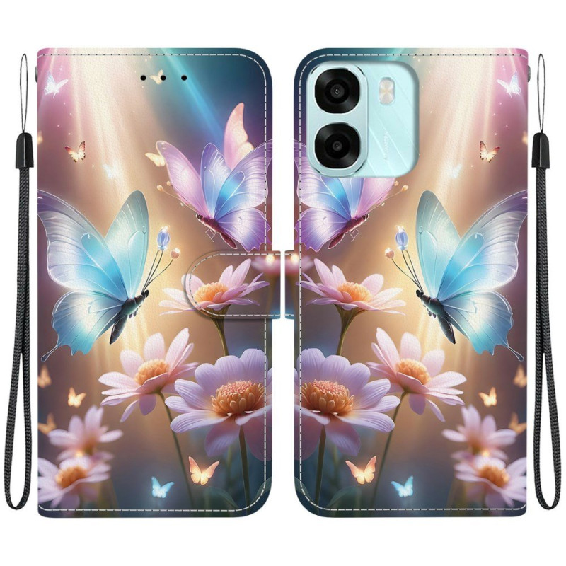 Suojakuori Oppo A6 5G / A6X 5G / 4G Kukka perhoset