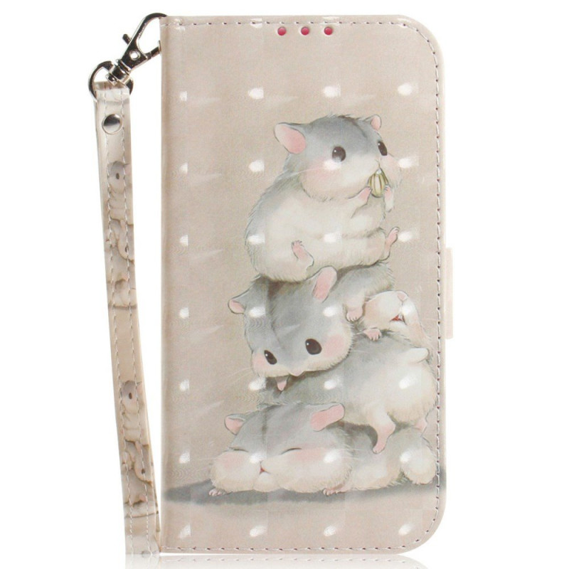 Housse Oppo A6 5G / A6X 5G / 4G Hamsters à Lanière