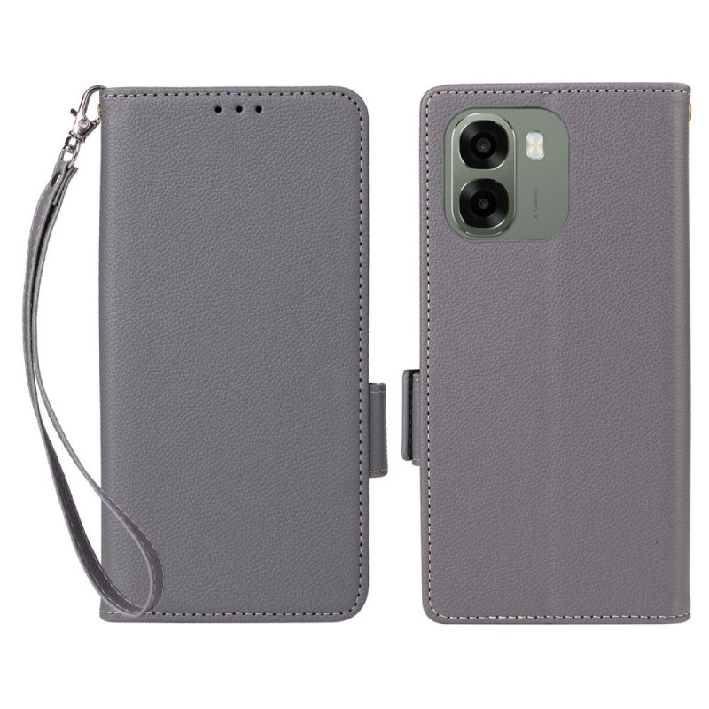 Suojakuori Oppo A6 5G / A6X 5G / 4G tekonahka hihnalla varustettuna