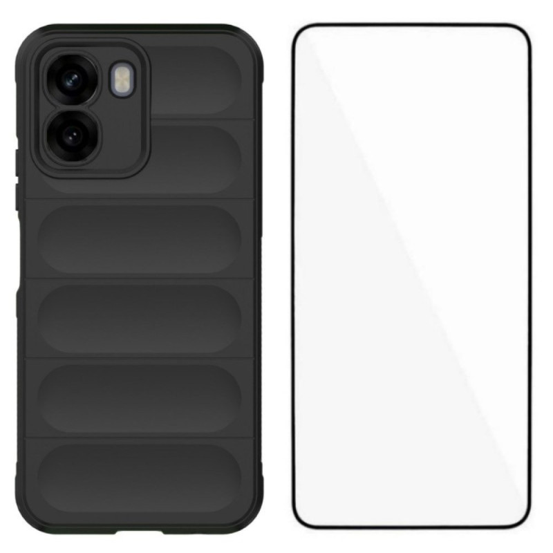 Oppo A6X 5G / 4G liukumaton suojakuori, jossa on näytönsuojus