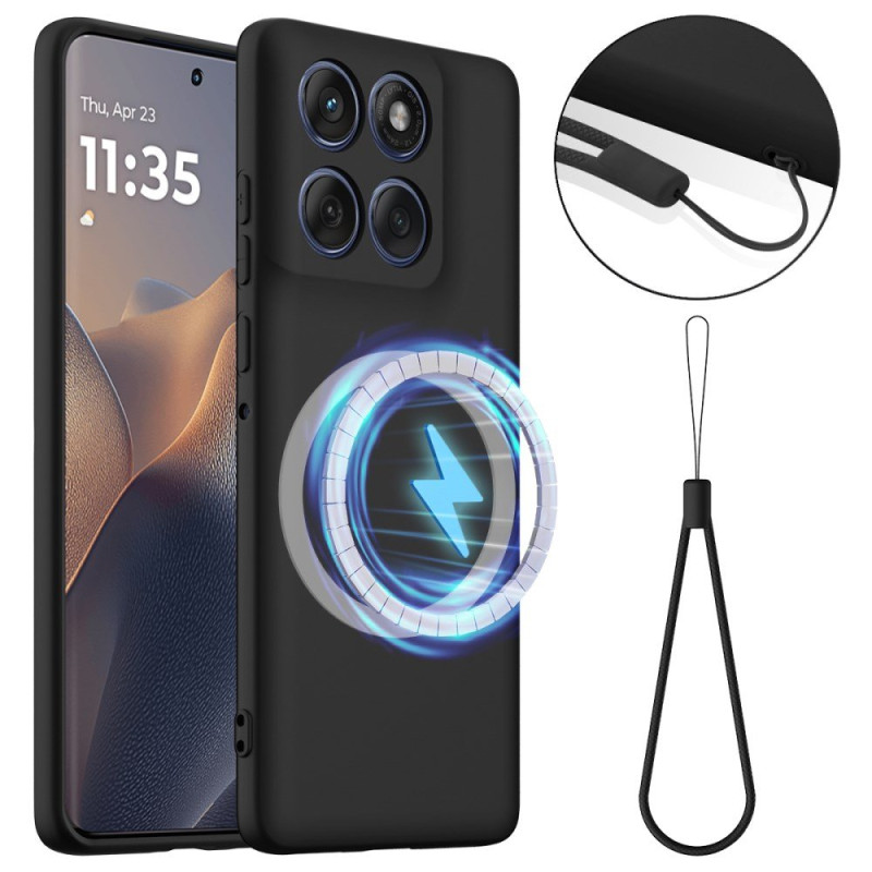 Motorola Edge 70 Magneettinen iskunkestävä suojakuori, jossa on kiinnityslenkki