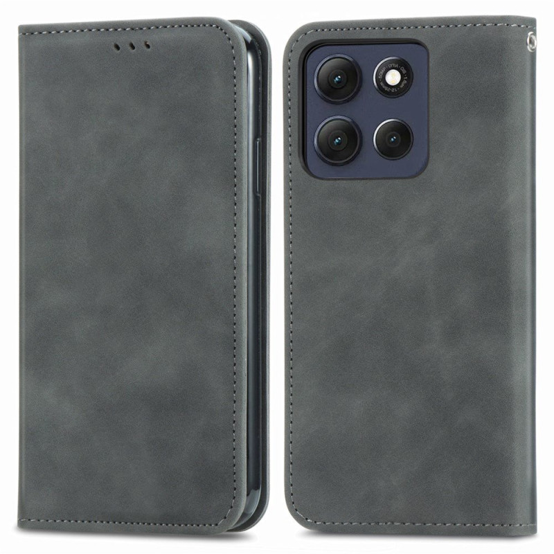 Flip Cover Motorola Edge 70 Fusion mokkanahkaefekti
