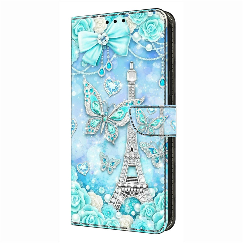 Suojakuori Motorola Edge 70 Fusion Eiffel-torni ja timantit