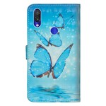 Xiaomi Redmi Note 7 Flying Blue Perhoset Case