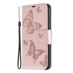 Xiaomi Redmi Note 7 Butterfly painettu hihna tapauksessa Xiaomi Redmi Note 7 Butterfly painettu hihna tapauksessa