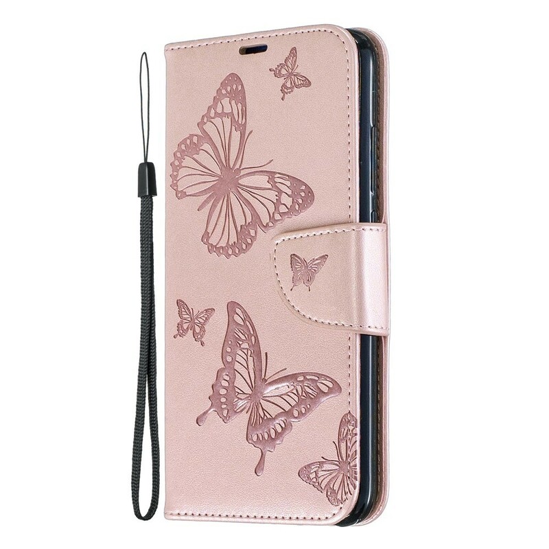 Xiaomi Redmi Note 7 Butterfly painettu hihna tapauksessa Xiaomi Redmi Note 7 Butterfly painettu hihna tapauksessa