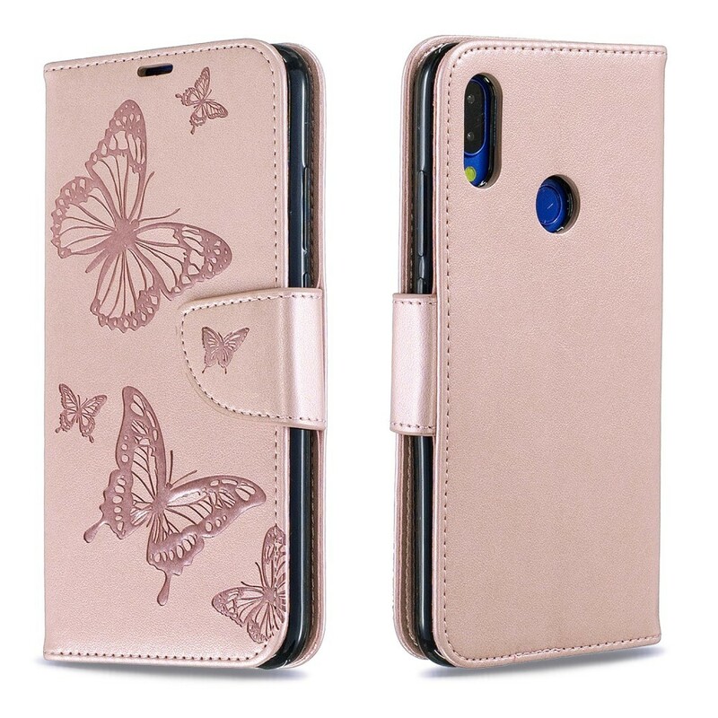 Xiaomi Redmi Note 7 Butterfly painettu hihna tapauksessa Xiaomi Redmi Note 7 Butterfly painettu hihna tapauksessa
