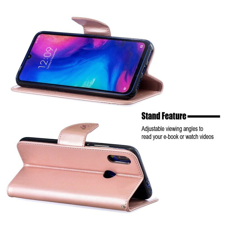 Xiaomi Redmi Note 7 Butterfly painettu hihna tapauksessa Xiaomi Redmi Note 7 Butterfly painettu hihna tapauksessa