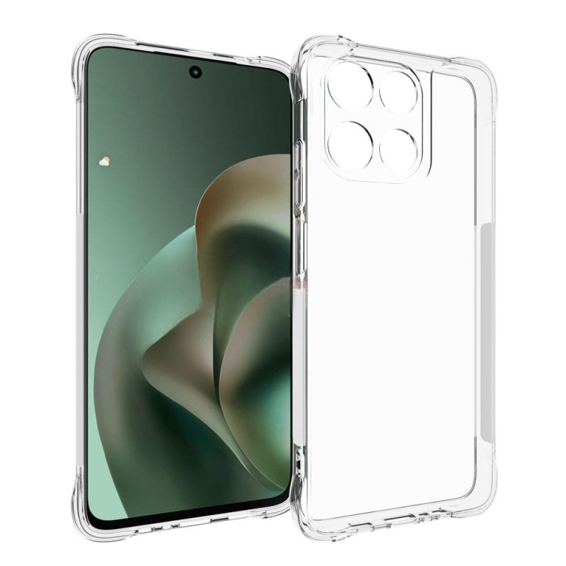 Moto G67 Power läpinäkyvä vahvistettu suojakuori, jossa on näytönsuojus
