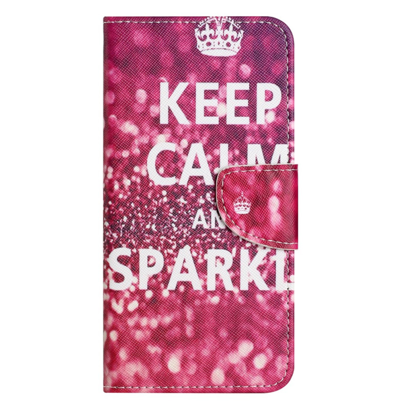 Moto Suojakuori G67 Power / G57 Power Keep Calm and Sparkle (Pysy rauhallisena ja loista)
