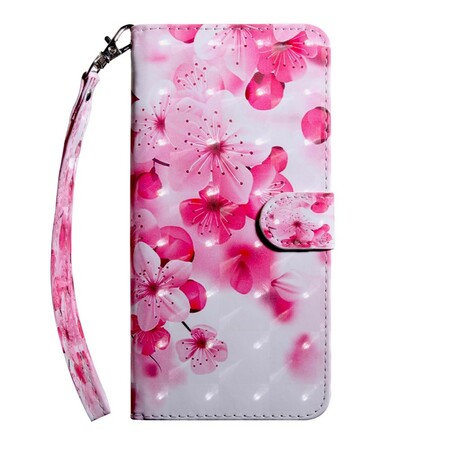 Xiaomi Redmi Note 7 vaaleanpunaiset kukat Case