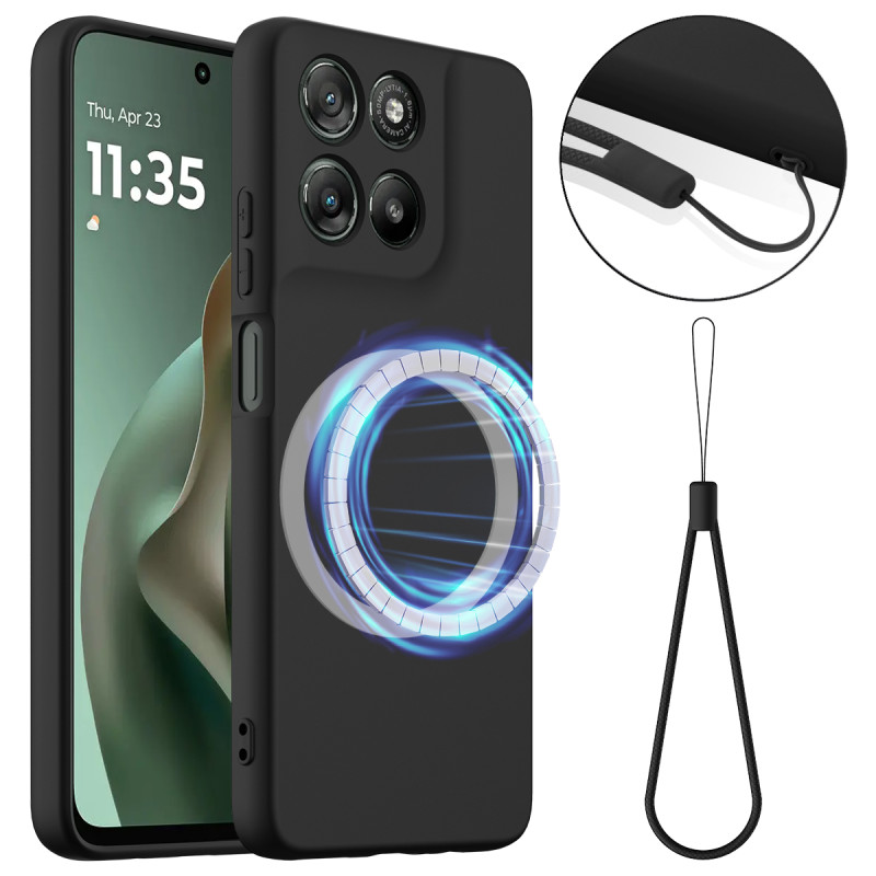 Moto G67 Power / G57 Power Magneettinen suojakuori, jossa on kiinnityslenkki