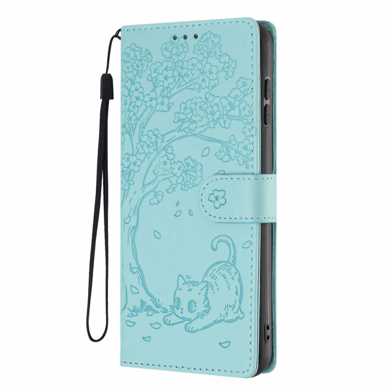 Moto G67 Power / G57 Power Suojakuori Cat Kaiverrus