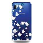 Samsung Galaxy A10 Kotelo Valkoiset kukat