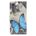 Honor 20 Butterfly Case Sininen