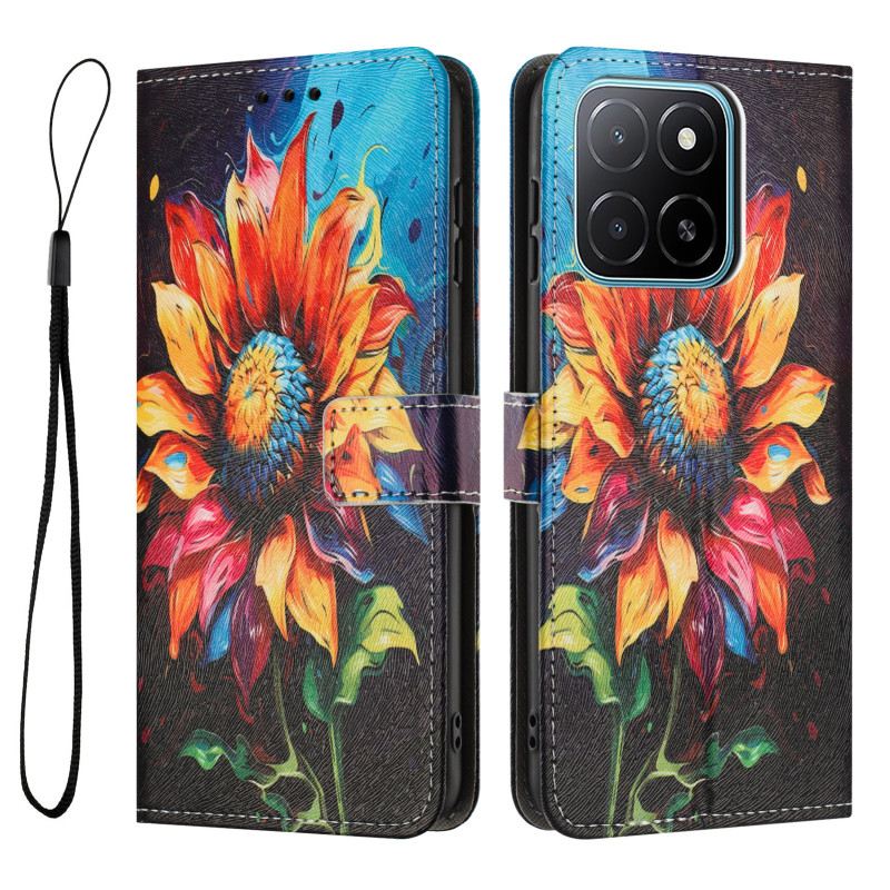 Honor 600 Smart -suojakotelo, auringonkukkakuvio