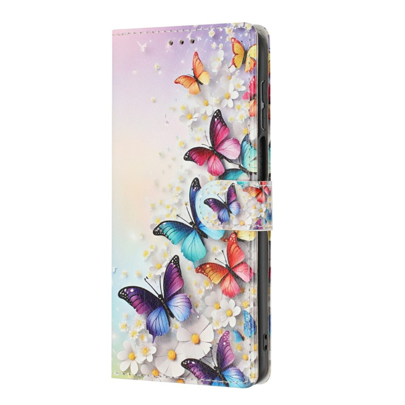 Xiaomi 17T Pro -suojakotelo, värikkäitä perhosia