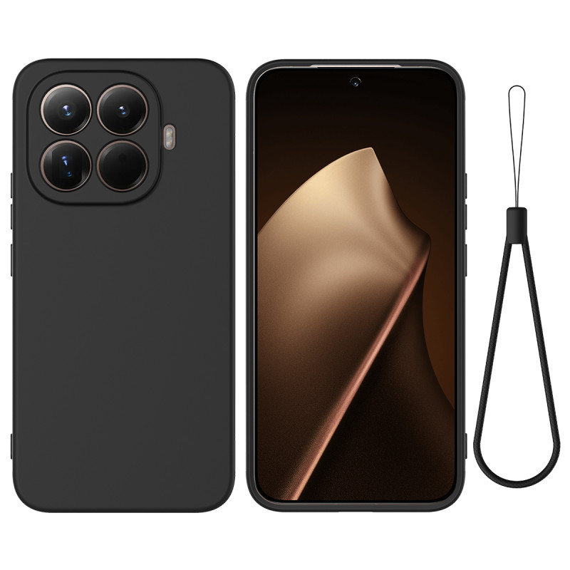 Xiaomi 17T Pro -nestemäinen-silikonikuori, jossa on kantohihna
