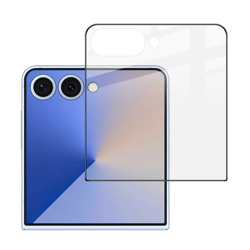 Karkaistu lasisuojus Samsung Galaxy Z Flip 8:n ulkoiselle näytölle (musta reunus)