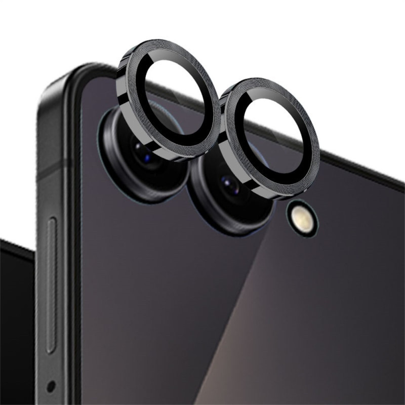 Samsung Galaxy Z Flip 8:n karkaistusta lasista valmistettu suojalasi, metallirengas