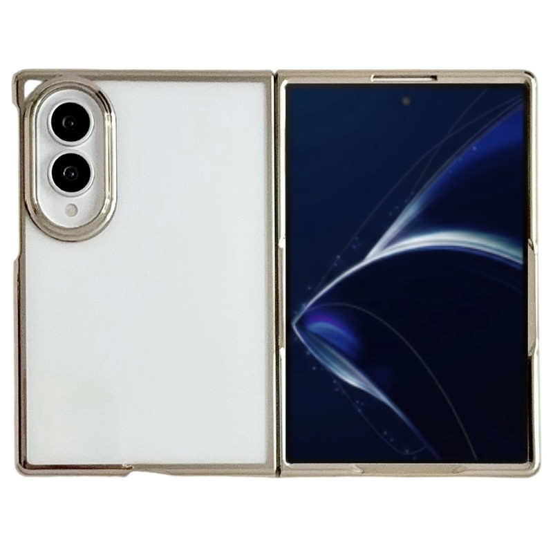 Samsung Galaxy Z Fold 8:n erittäin ohut, läpinäkyvä suojakotelo, jossa on galvanoitu pinta