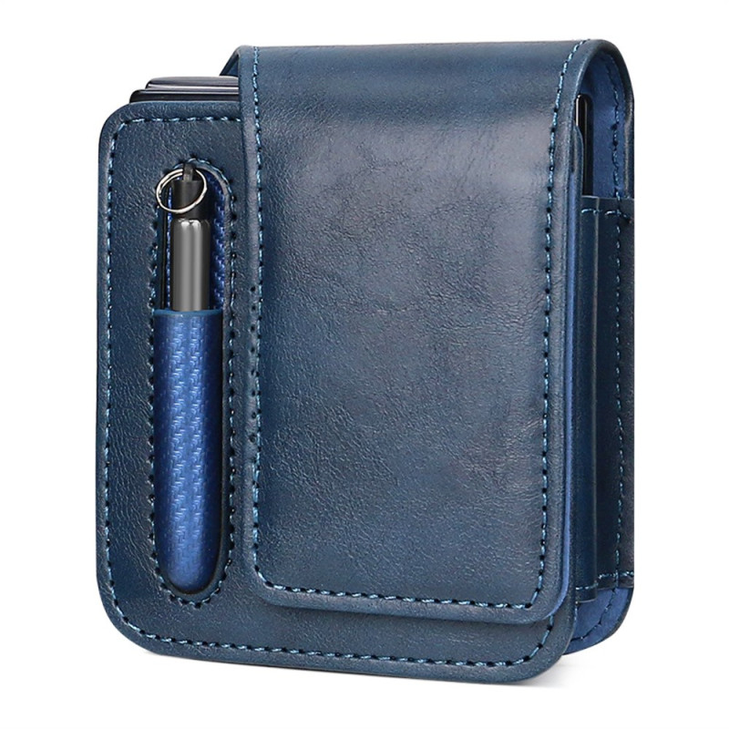 Vintage-tyylinen yleiskäyttöinen suojakotelo Samsung Galaxy Z Flip -puhelimelle