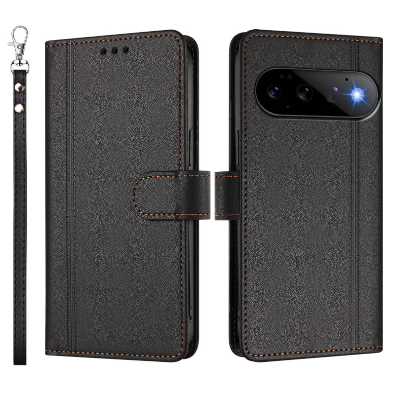 Google Pixel 11 Pro / 11 -suojakotelo, lompakkomalli, 9 korttipaikkaa ja kantohihna