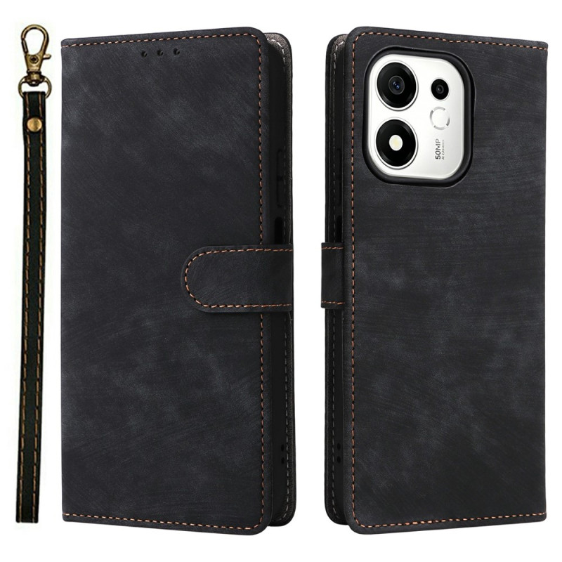 Honor 600 Smart -suojakotelo, mokkanahkainen (RFID-suojaus)