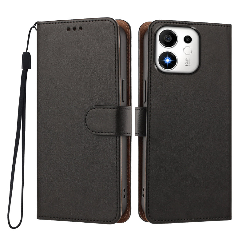 Honor 600 Smart -suojakotelo, yksivärinen, nahkamaisella pinnalla