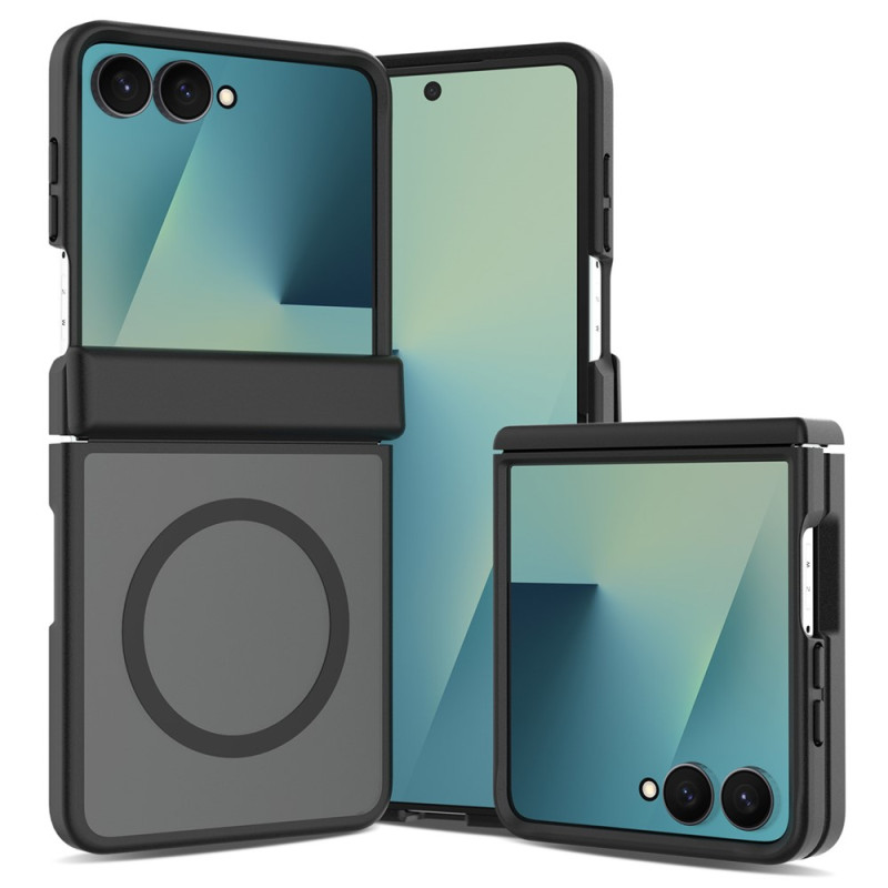 Samsung Galaxy Z Flip 8 -suojakotelo, magneettinen, nahkamainen ulkonäkö