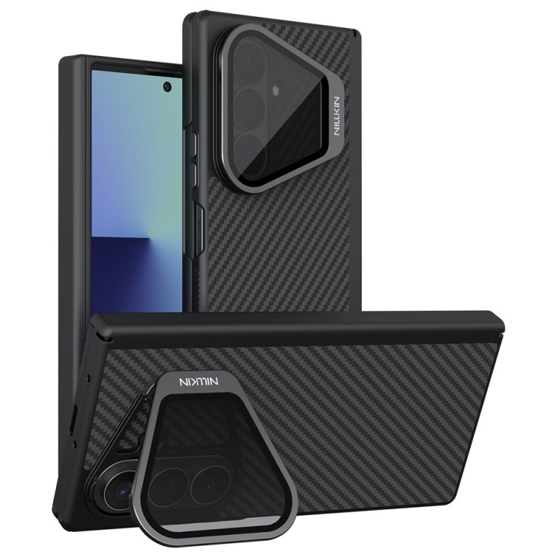 Samsung Galaxy Z Fold 8 -suojakotelo, aramidikuitu, ja NILLKIN-teline