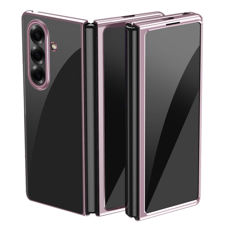 Samsung Galaxy Z Fold 8:n ultraläpinäkyvä suojakotelo, metallin näköiset reunukset