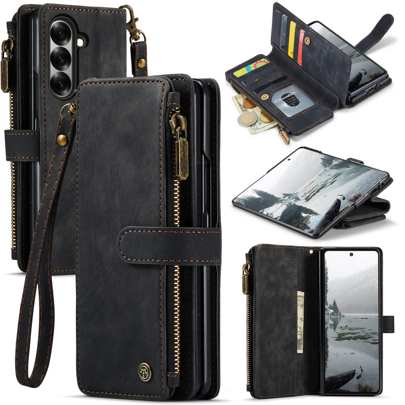 CASEME Samsung Galaxy Z Fold 8 Ultra -lompakkokotelo, Vintage-tyyli
