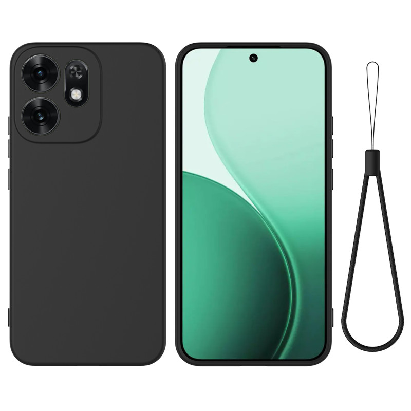Oppo Reno 16 5G -silikonikuori, jossa on kantohihna