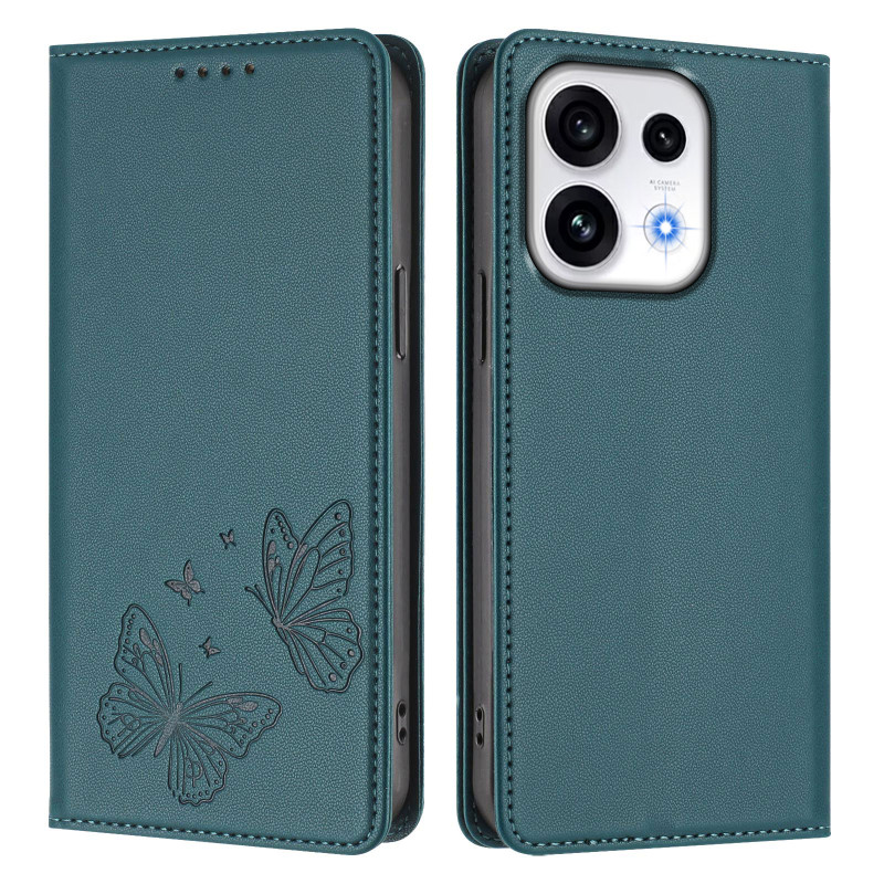 Oppo Reno 16 5G / 16 Pro 5G -suojakotelo, kaksi perhosta (RFID)