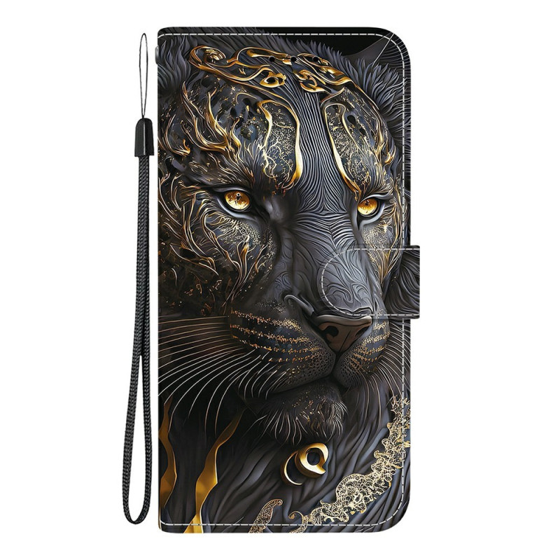 Oppo Reno 16 5G / 16 Pro 5G -suojakotelo, musta ja kultainen leijona