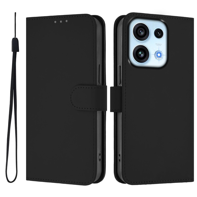 Oppo Reno 16 F 5G / 16 FS 5G -suojakotelo, yksivärinen nahkamaisella pinnalla