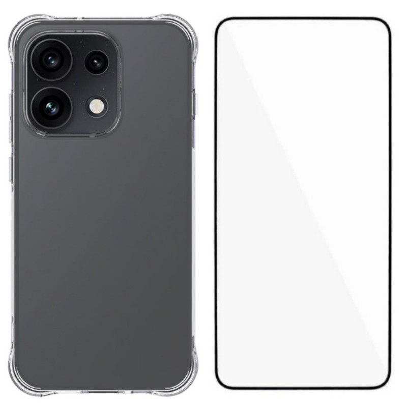 Oppo Reno 16 5G / 16 Pro 5G -puhelimen läpinäkyvä suojakotelo ja näytönsuojakalvo