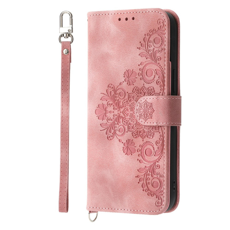 Oppo Reno 16 F 5G / 16 FS 5G -suojakotelo, mokkanahkainen pitsikuvio