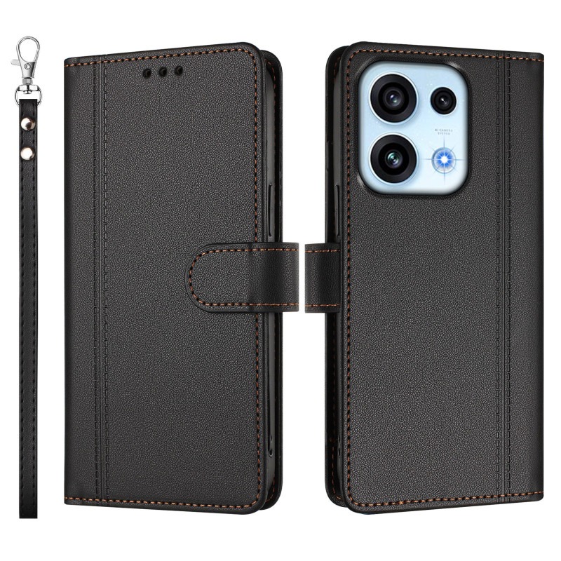 Oppo Reno 16 F 5G / 16 FS 5G -suojakotelo, lompakkomalli, 9 korttipaikkaa