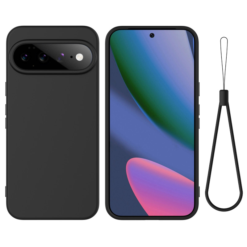 Google Pixel 11 Pro XL -silikonikuori, jossa on kantohihna