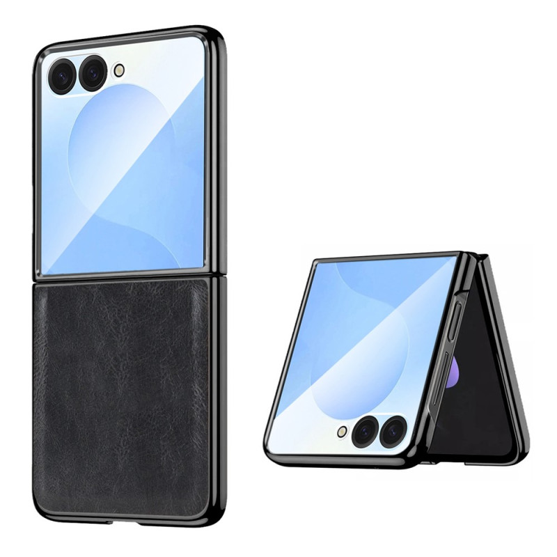 Samsung Galaxy Z Flip 8 -suojakotelo, nahkamainen ulkonäkö, kuvioitu pinta
