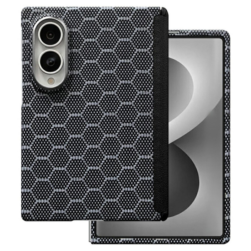 Samsung Galaxy Z Fold 8:n magneettinen aramidikuituinen suojakotelo, jossa on saranan suojaus