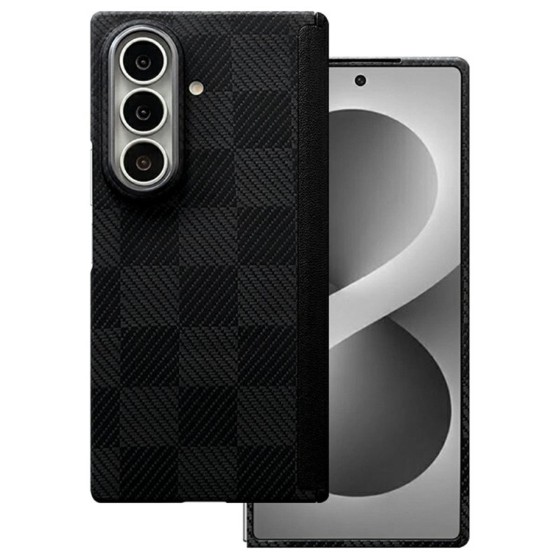 Samsung Galaxy Z Fold 8 Ultra -suojakotelo, magneettinen, ruudullinen aramidikuitu, saranan suojaus